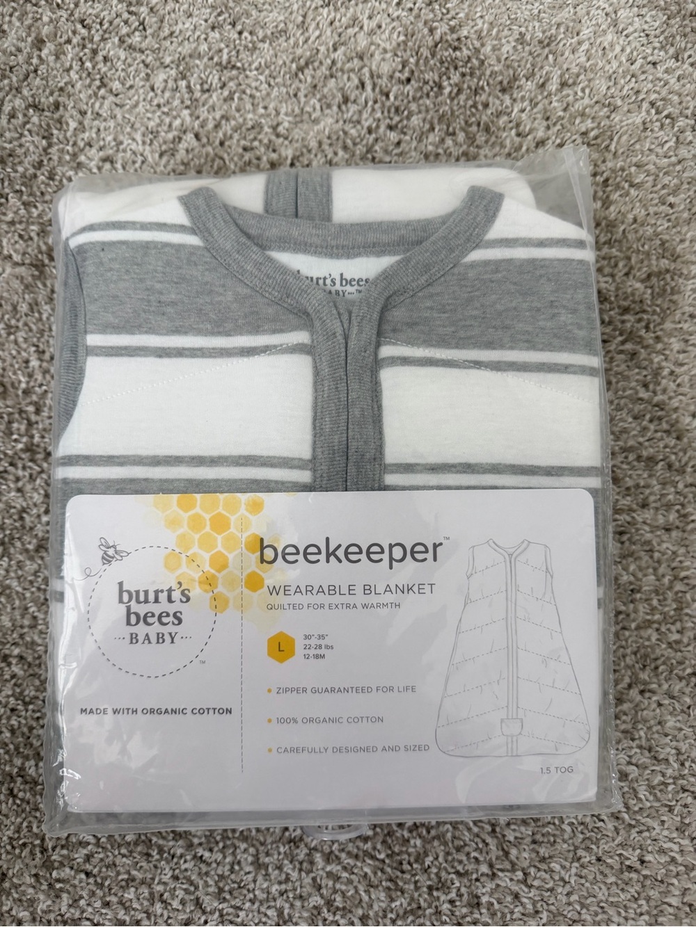 Burt's Bees Warmer 1.5TOG Sleep Sack